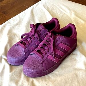 Ladies size 10 maroon Adidas skate running shoes